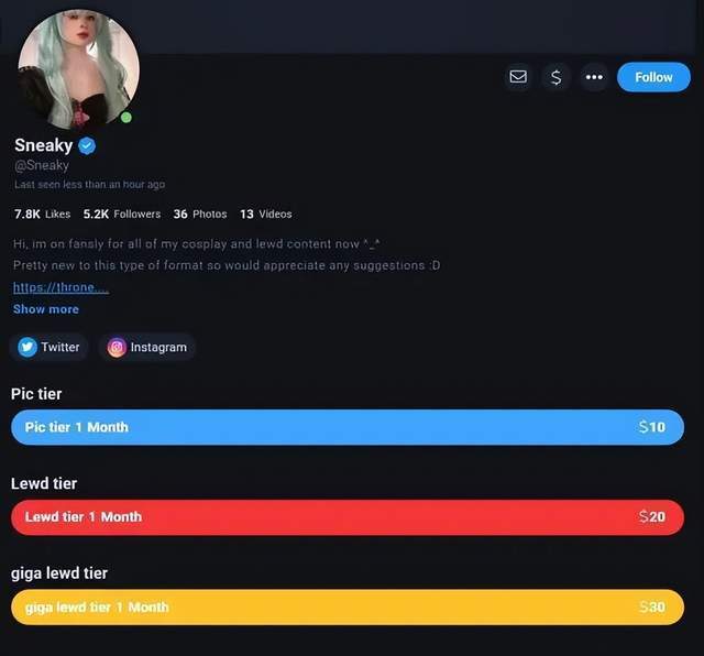 前LOL人气选手(shǒu)下海，變(biàn)身福利姬(jī)收费明码标价，开发全新致富路？