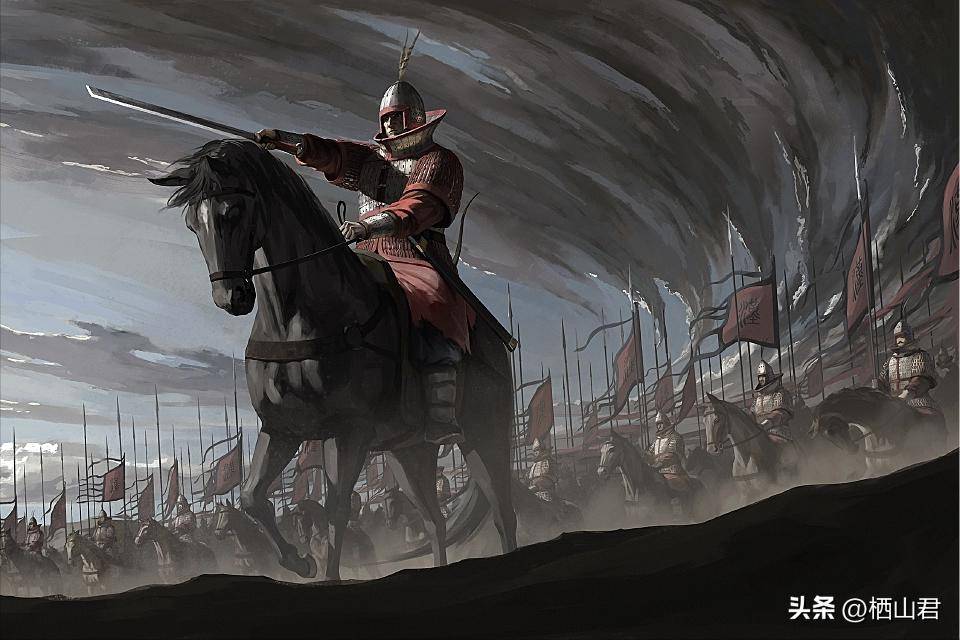 耿恭率(lǜ)三百人死(sǐ)守孤(gū)城一年，吃胡虏肉，饮匈奴血，成为嶽(yuè)飞的偶像