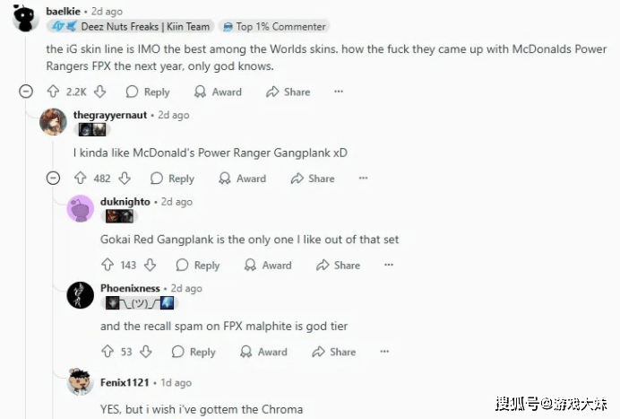 LOL皮膚(fū)投票排(pái)行，衹(zhǐ)有(yǒu)一款冠军皮膚(fū)進(jìn)入(rù)前100，看到就(jiù)能想到IG